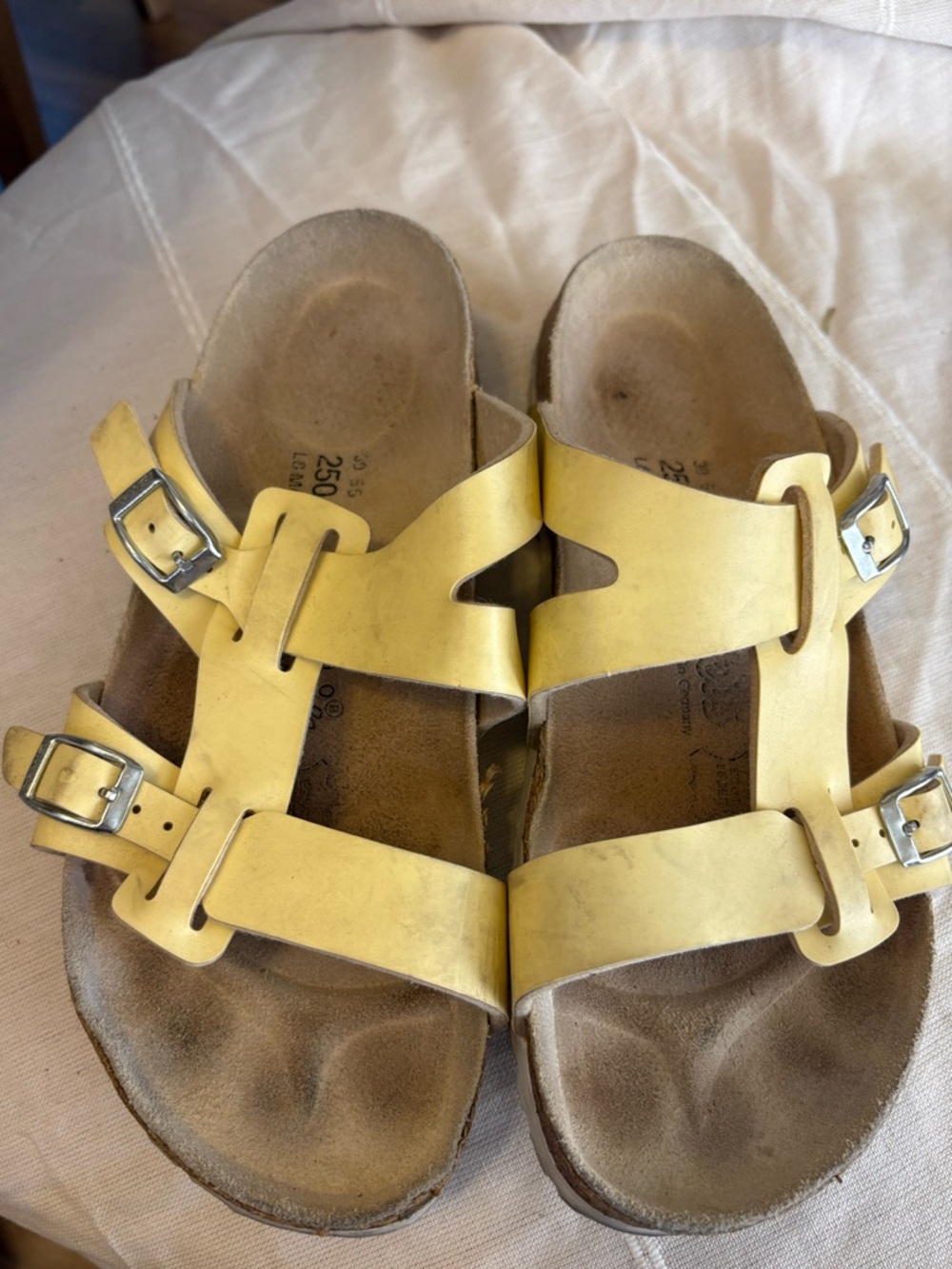 Birki's Nias Birkenstock Sandals Alloy Soft Yellow Women's US Size 39